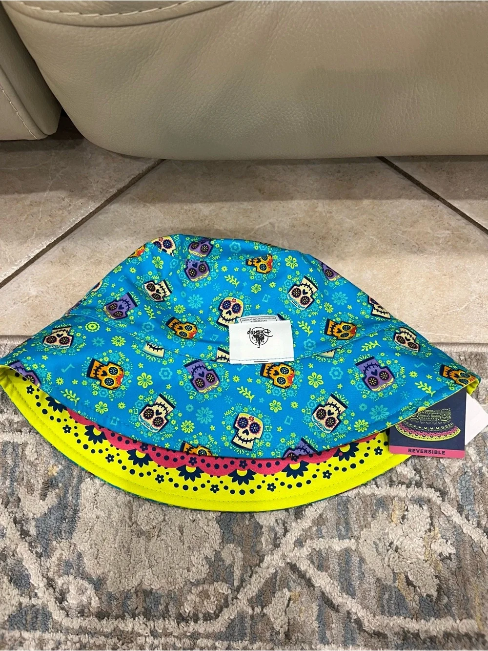 Disney Neon Floral Bucket Hat